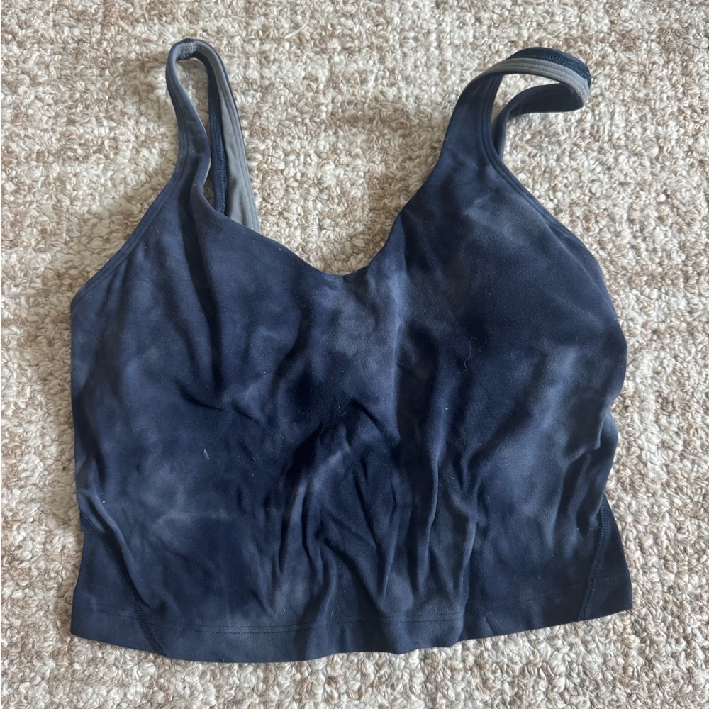 Lululemon Athletica Blue Fitted Crop Tank Top align tank